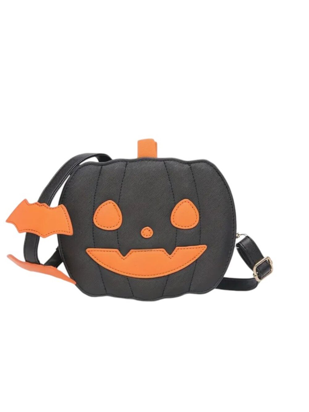Halloween Bag PU Leather Novelty Pumpkin Purse Adjustable Strap Crossbody Bag